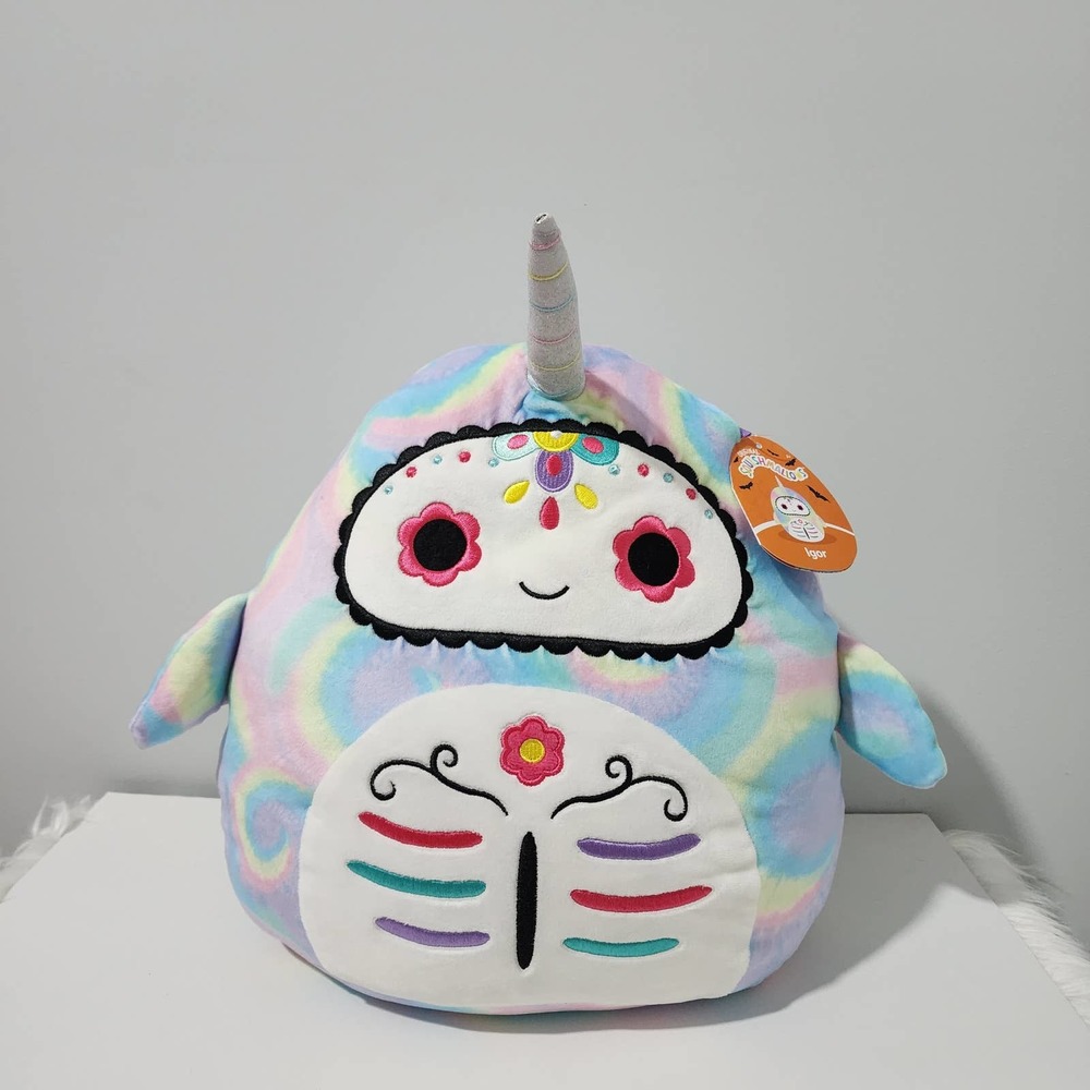 Squishmallows 12" Igor the Narwhal Day of the Dead 2022 Limited Edition